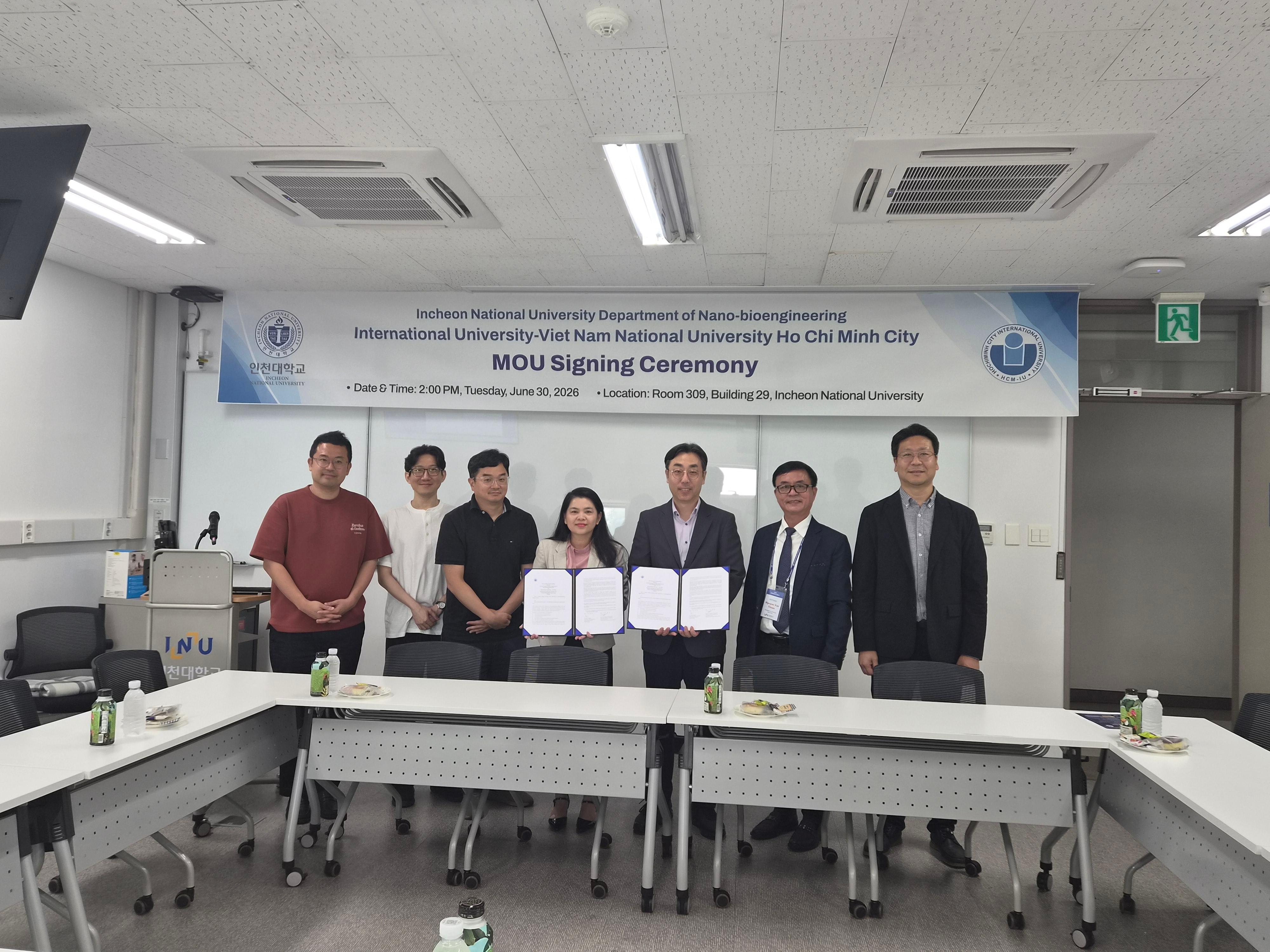 인천대학교 나노바이오공학전공-International University-Viet Nam National University Ho Chi Minh City 간 업무협약(MOU) 체결첨부 이미지